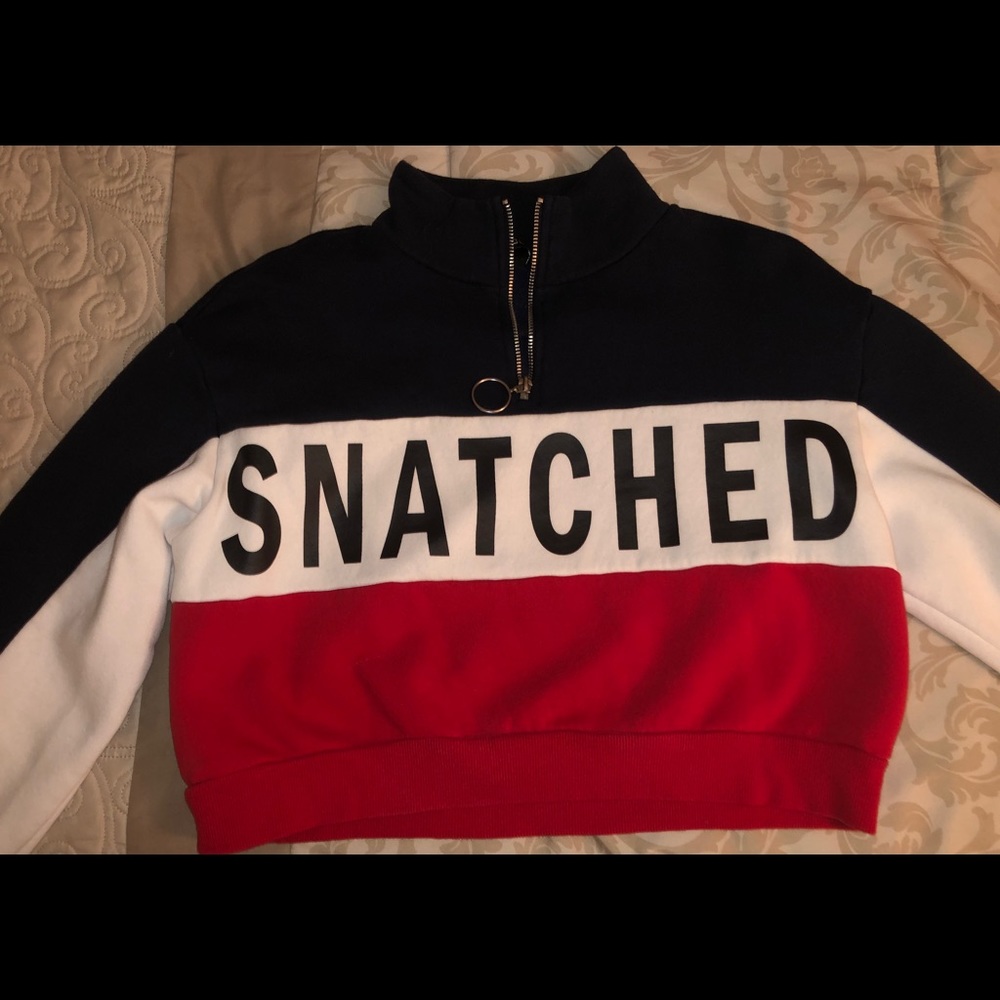 SNATCHED Cropped Pullover 💙🤍❤️
